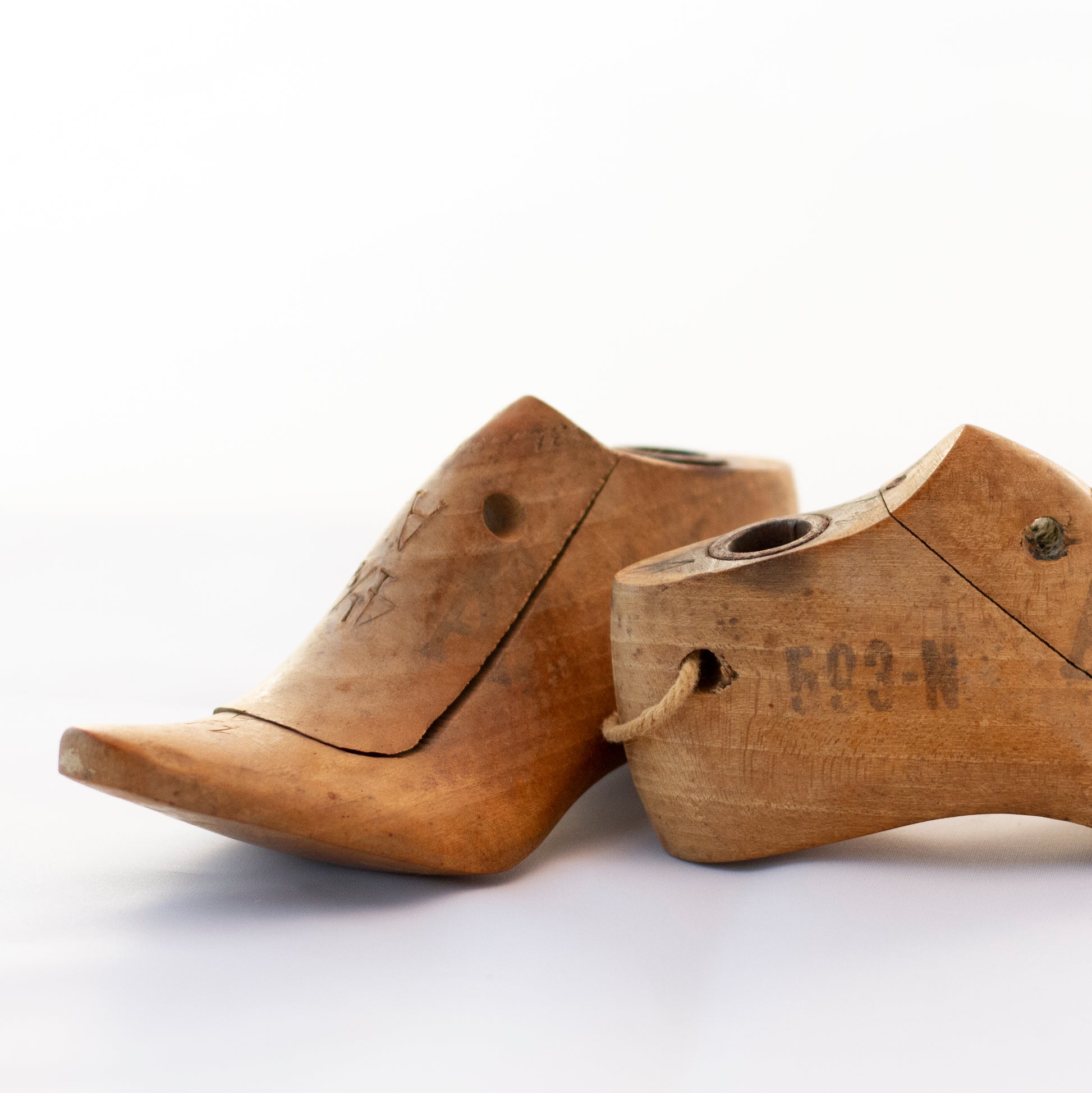 Edwardian Style KRENTLER BROTHERS WOOD SHOE LASTS Salesman Sample Circa 1900 - 1920
