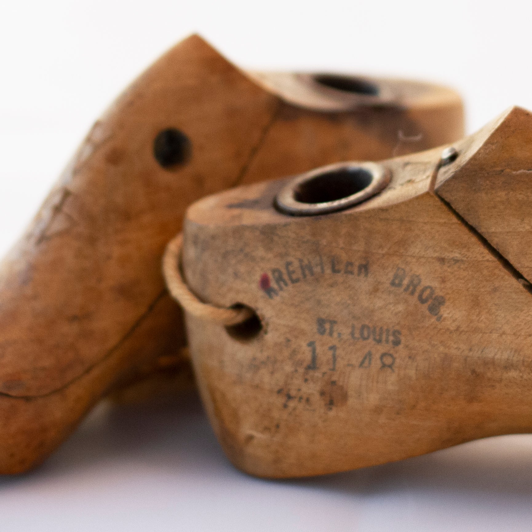 Edwardian Style KRENTLER BROTHERS WOOD SHOE LASTS Salesman Sample Circa 1900 - 1920