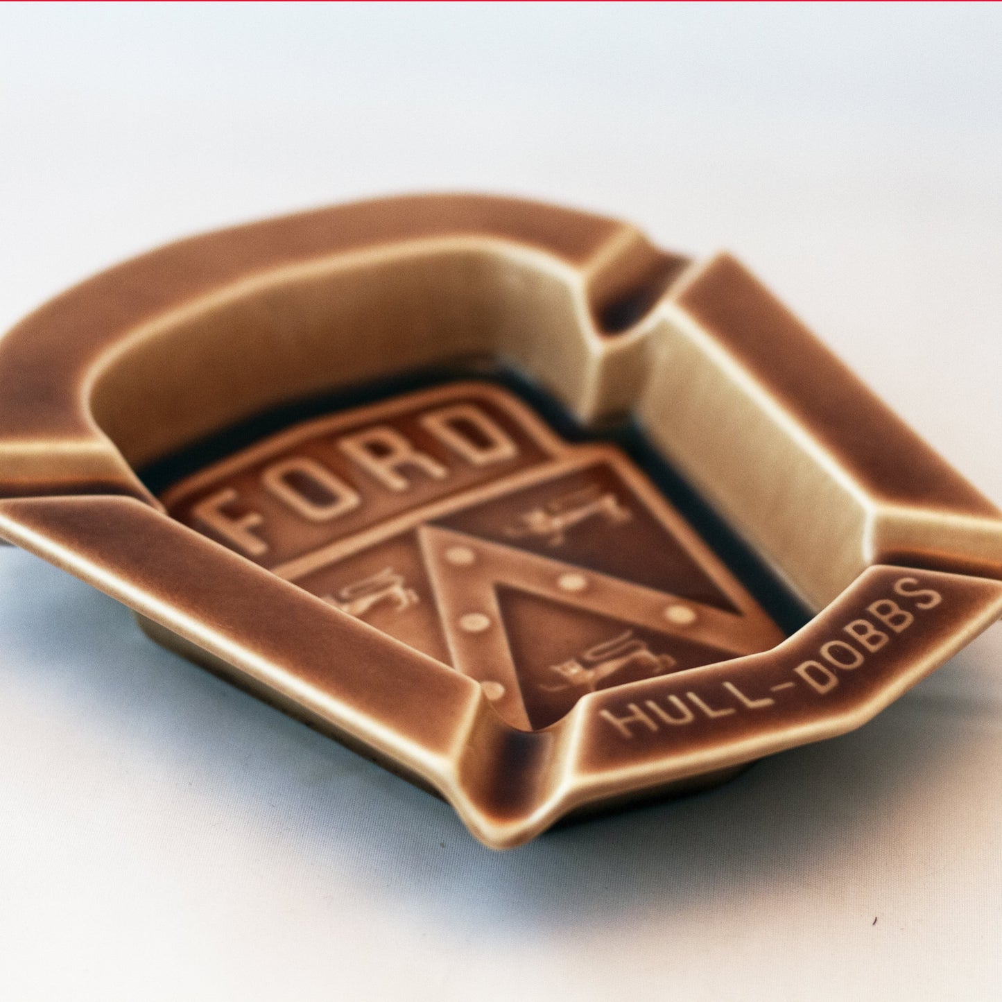 ROOKWOOD POTTERY Hull-Dobbs Ford Ashtray Circa 1954