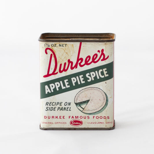 Metal Lithographed Vintage DURKEE'S Apple Pie Spice Tin Circa 1950s - 1960s