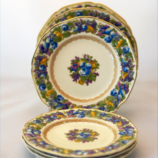 FLORENTINE by Crown Ducal Bread Plate Pattern #1954 Set of Six