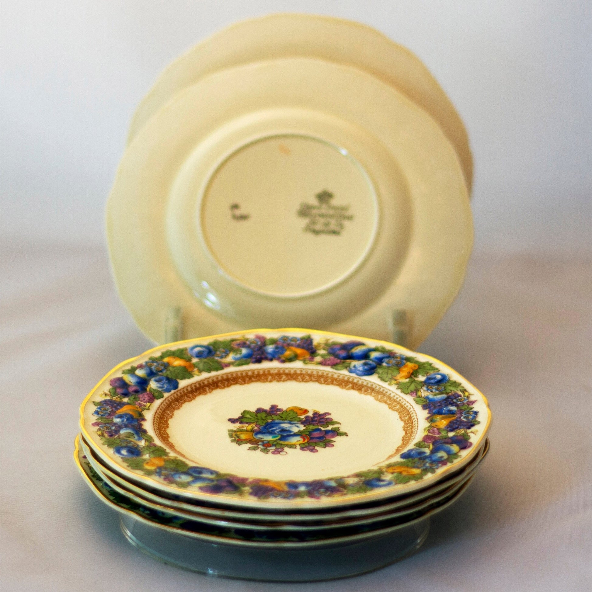 FLORENTINE by Crown Ducal Bread Plate Pattern #1954 Set of Six