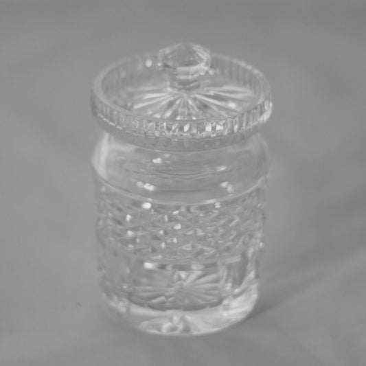 WATERFORD CRYSTAL Honey or Condiment Jar with Lid