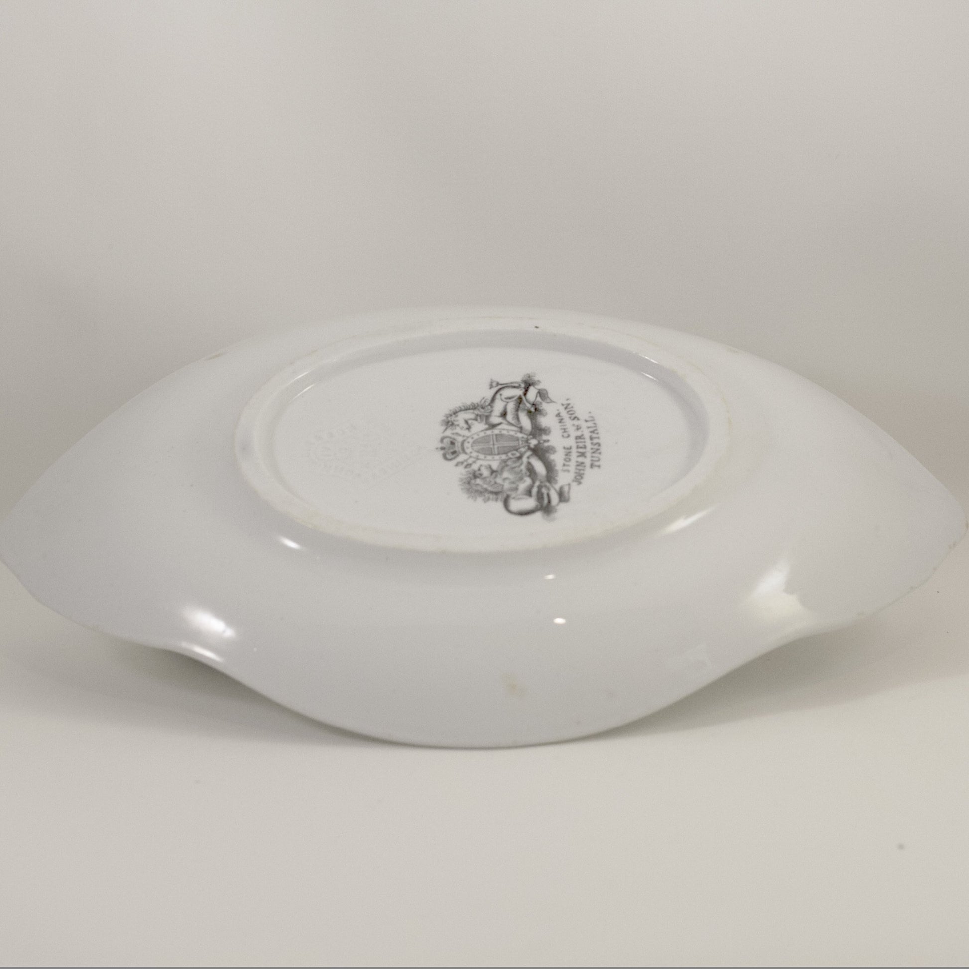 Antique JOHN MEIR & SON Washington Shape Ironstone Sauce Tureen with Ladle & Underplate Circa 1863 (9)