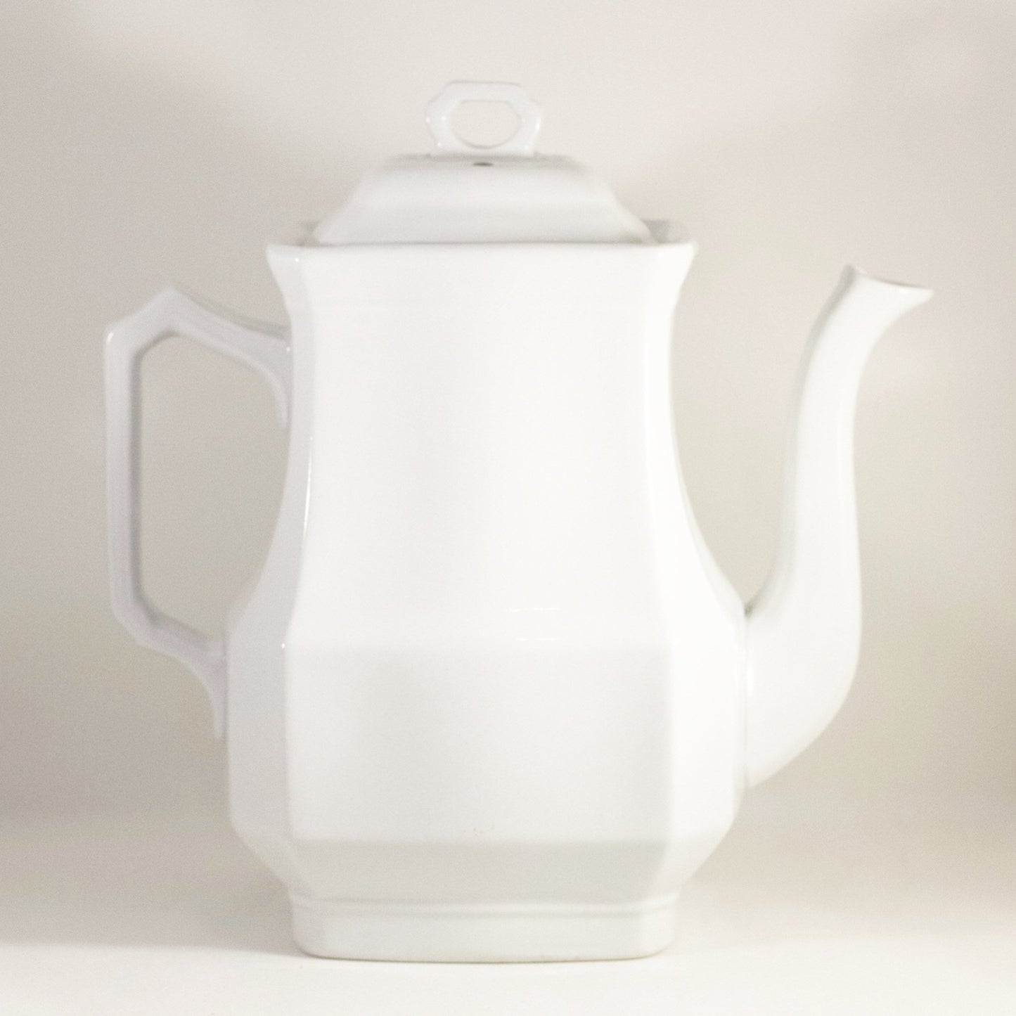 CLASSIC BLOCK OPTIC Ironstone Teapot by J & G Meakin Circa 1890 (1)