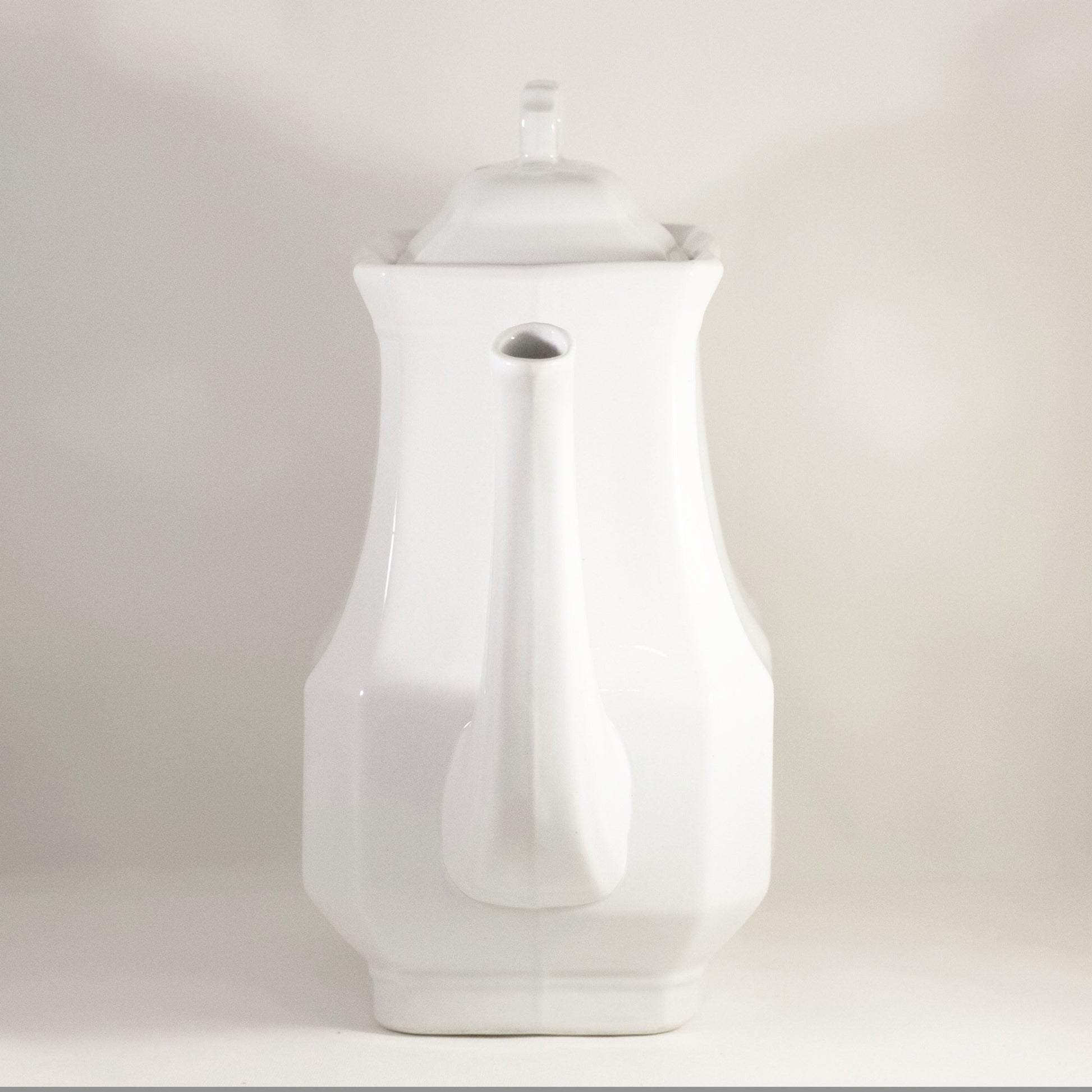 CLASSIC BLOCK OPTIC Ironstone Teapot by J & G Meakin Circa 1890 (3)