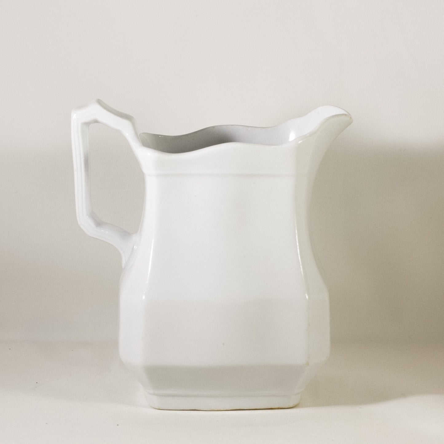 CLASSIC OPTIC BLOCK by J & G Meakin Antique Ironstone Small Pitcher Circa 1890 (1)