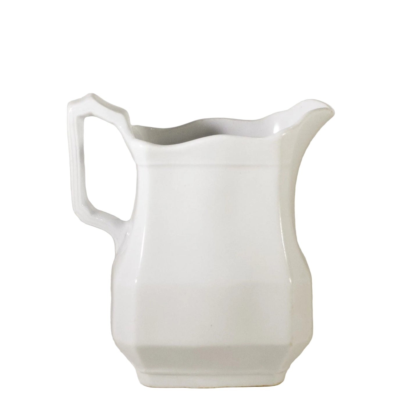 CLASSIC OPTIC BLOCK by J & G Meakin Antique Ironstone Small Pitcher Circa 1890 (1)
