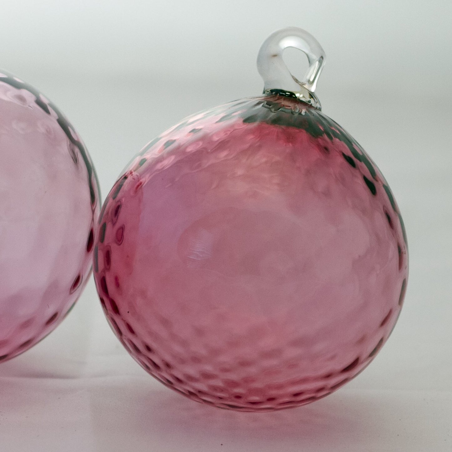 PILGRIM CRANBERRY HAND BLOWN CRANBERRY GLASS BAUBLES Circa 1970s
