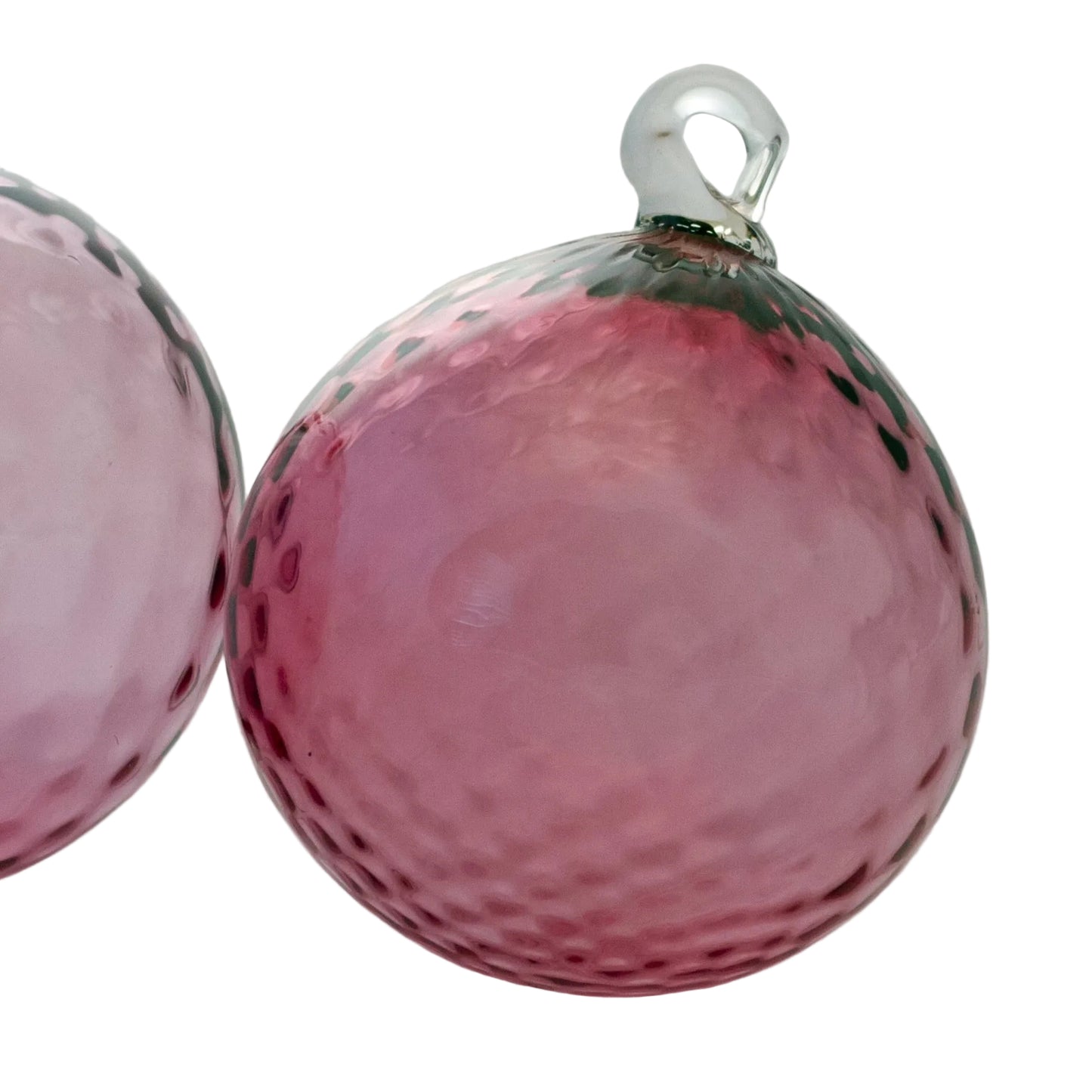 PILGRIM CRANBERRY HAND BLOWN CRANBERRY GLASS BAUBLES Circa 1970s