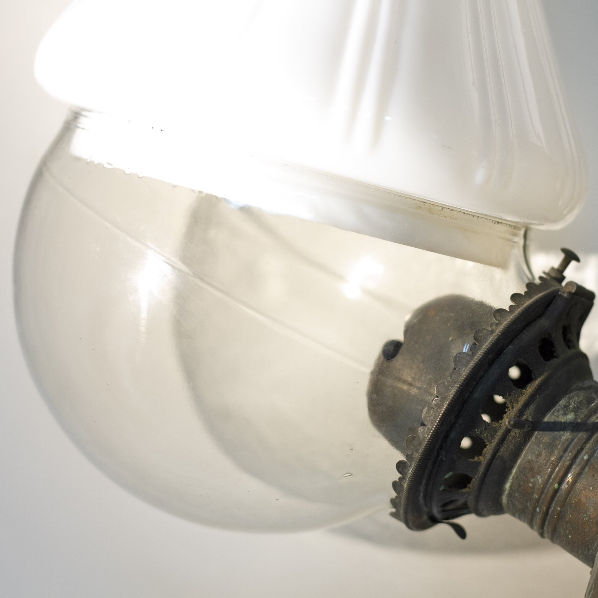 The Angle Lamp Company DOUBLE BURNER HANGING LAMP Circa Late 1800s