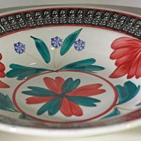 SPATTERWARE HANDPAINTED BOWL by Impériale et Royale Belgium Circa 1890 - 1910