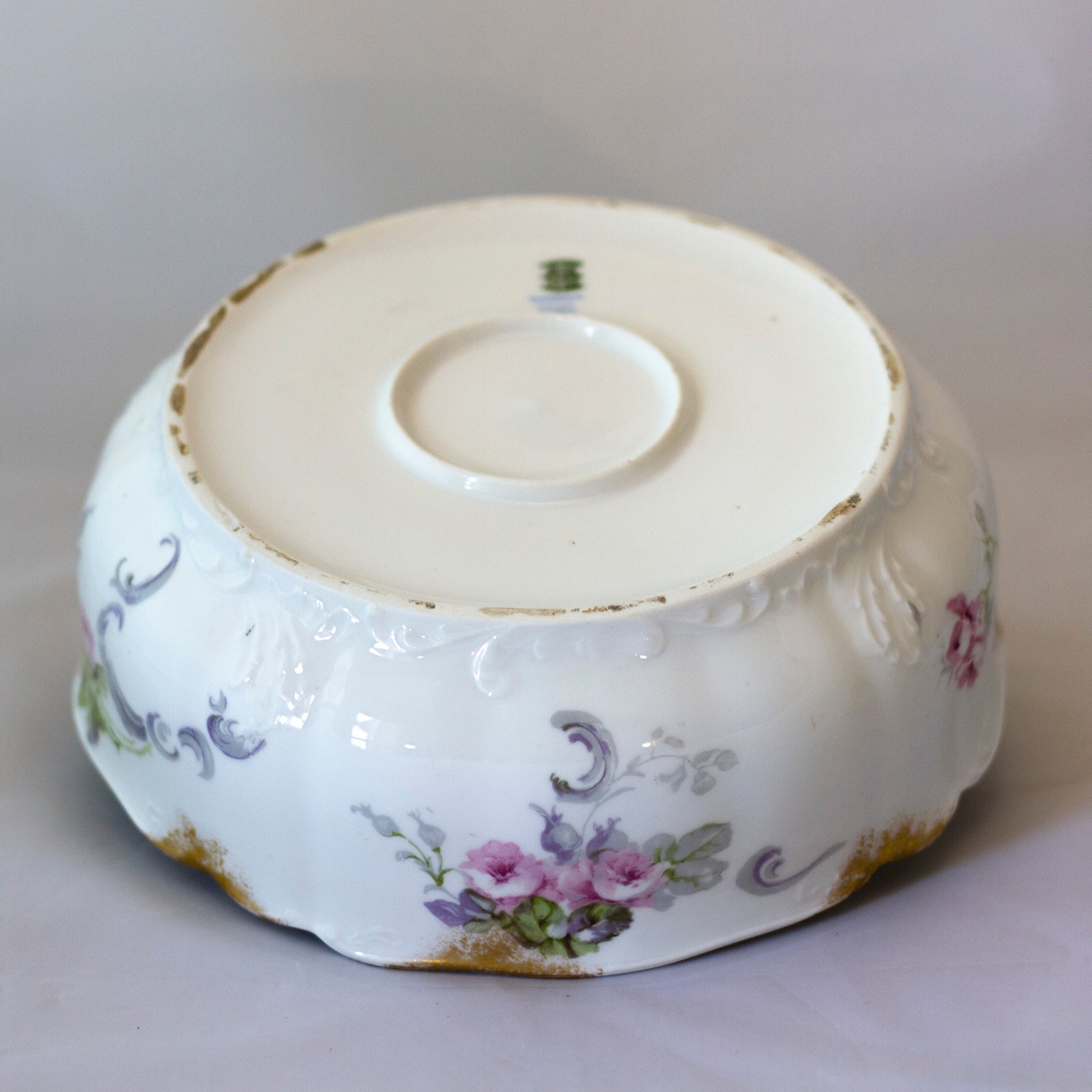 WM Guerin France Limoges LARGE SALAD SERVING BOWL Circa 1900 - 1932