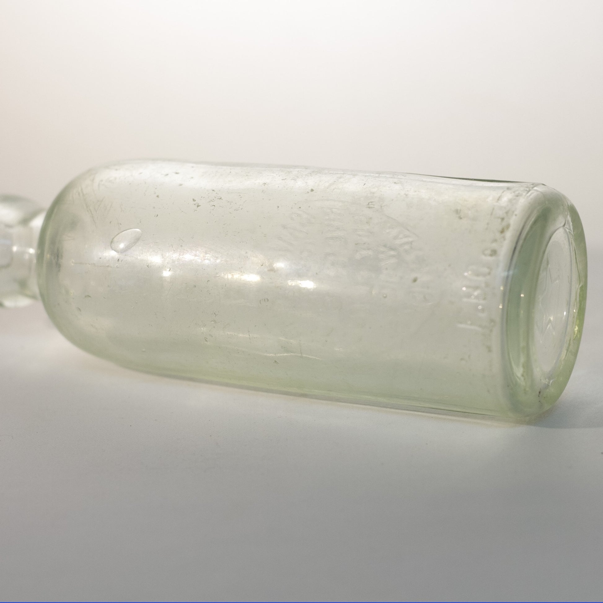 ISAIAH BUNN RIVERSIDE BOTTLING WORKS Warwick, NY Rare Hutchinson Bottle with Spelling Error Circa 1888 - 1893