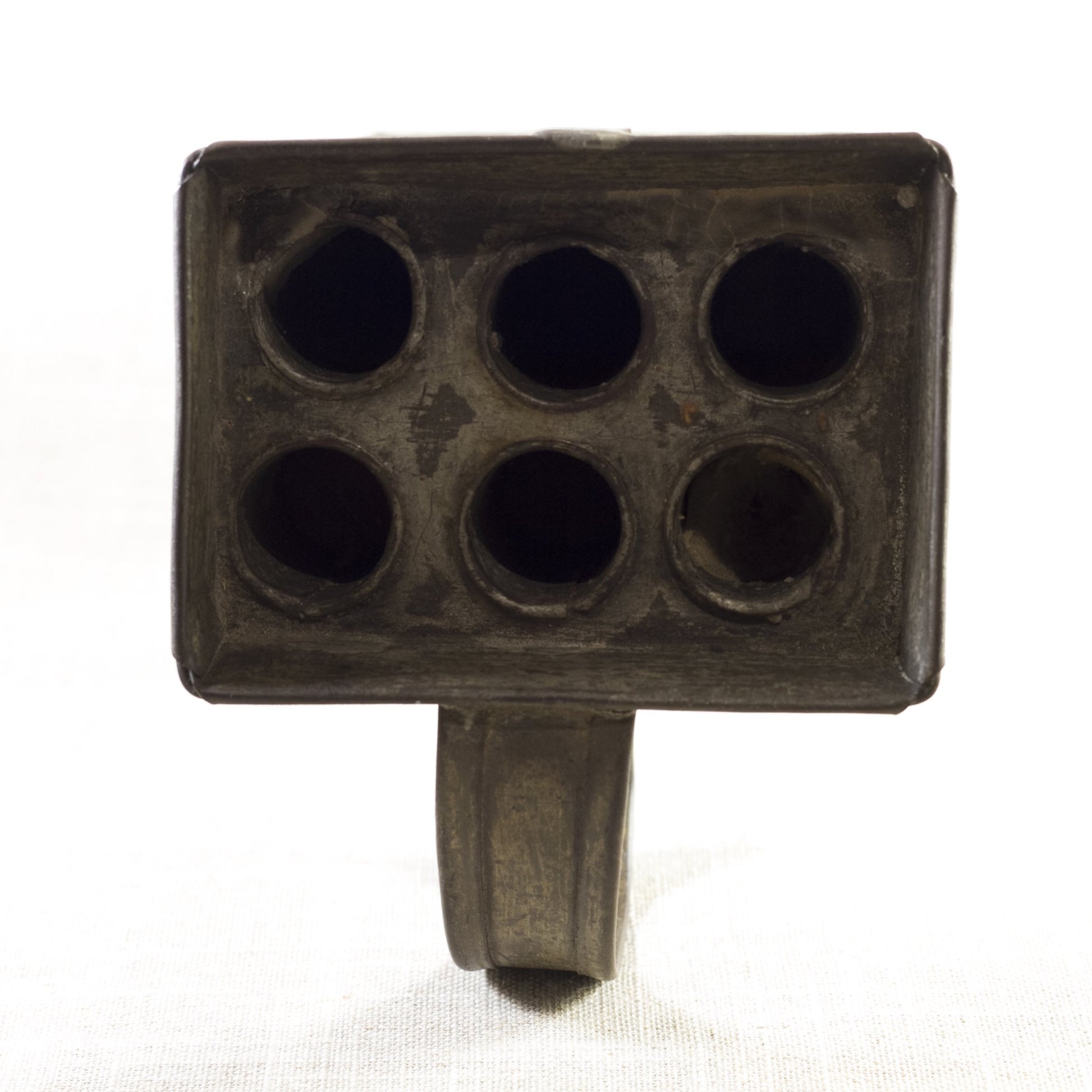 PRIMITIVE TIN SIX-CANDLE MOLD