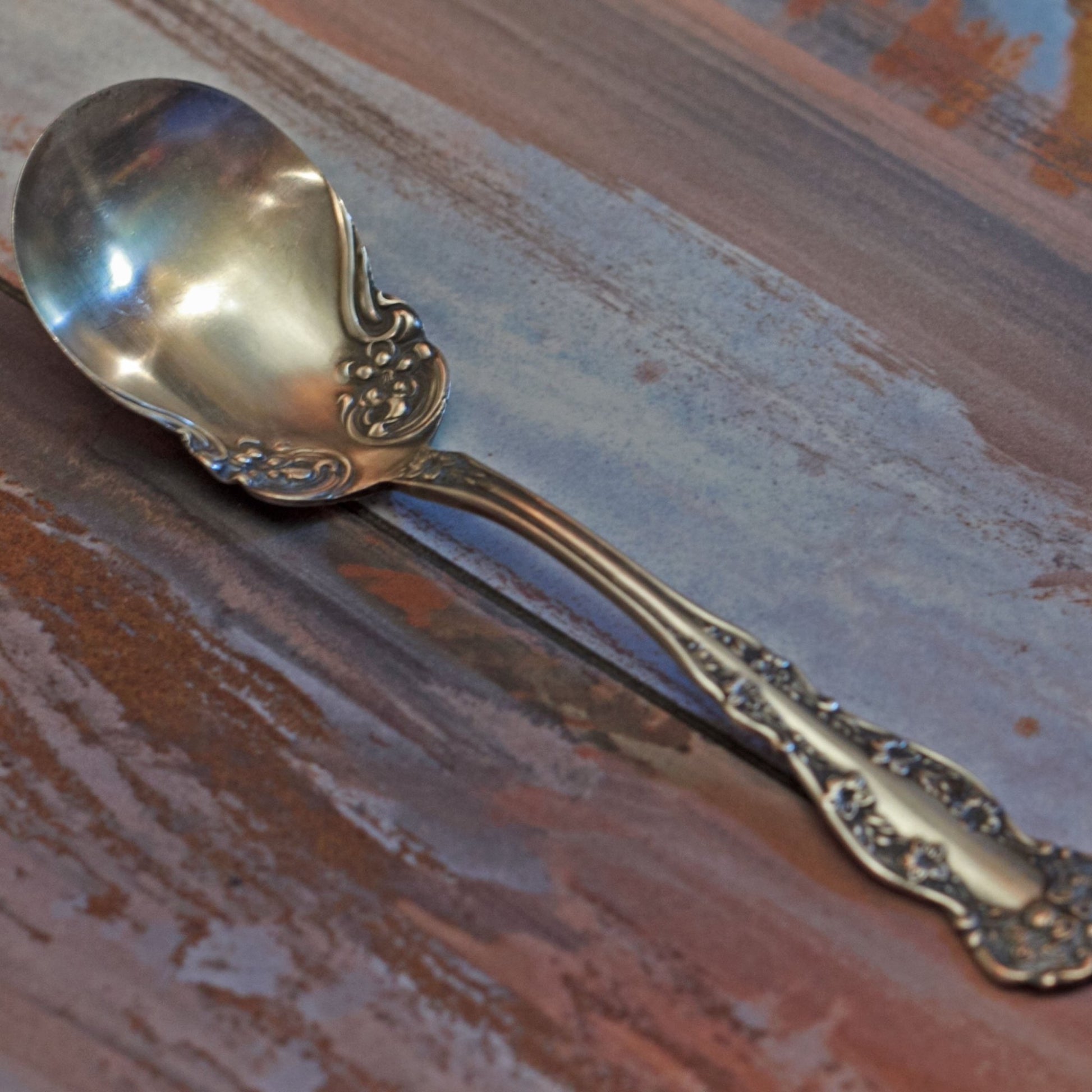 CHESTER SILVER PLATE SUGAR SPOON by William Rogers & Son