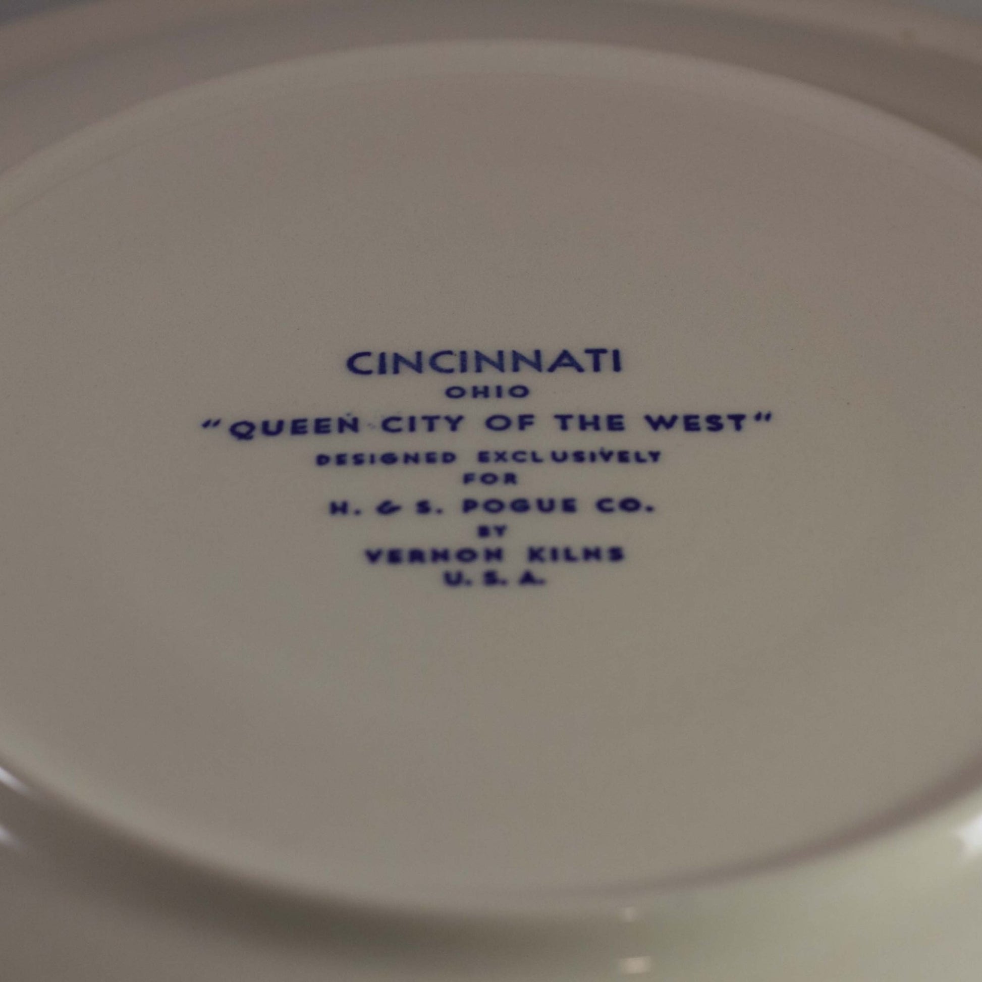 QUEEN CITY OF THE WEST Cincinnati Ohio Souvenir Plate