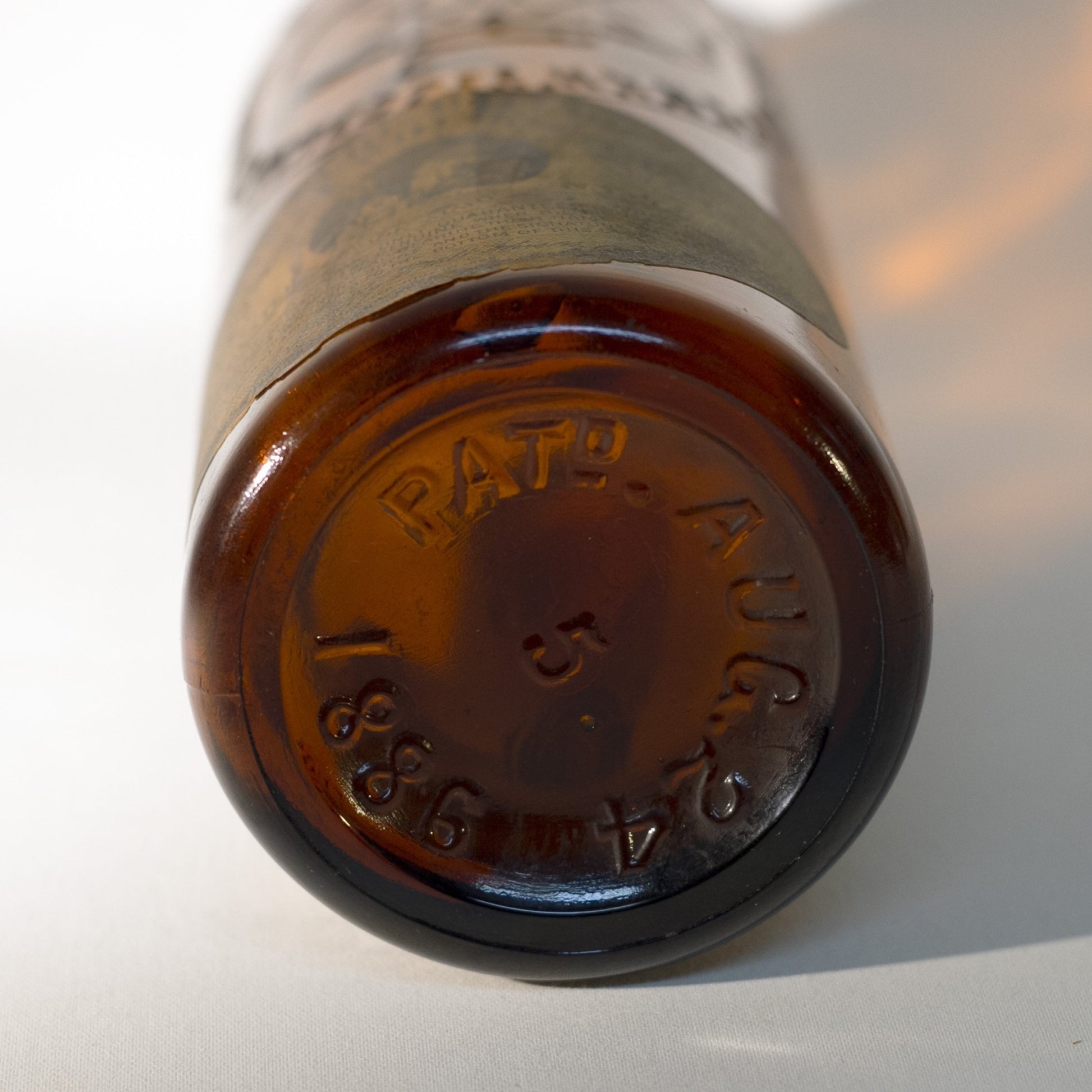 Amber Glass DUFFY'S PURE MALT WHISKEY Bottle With Original Duffy Paper Labels Circa 1910
