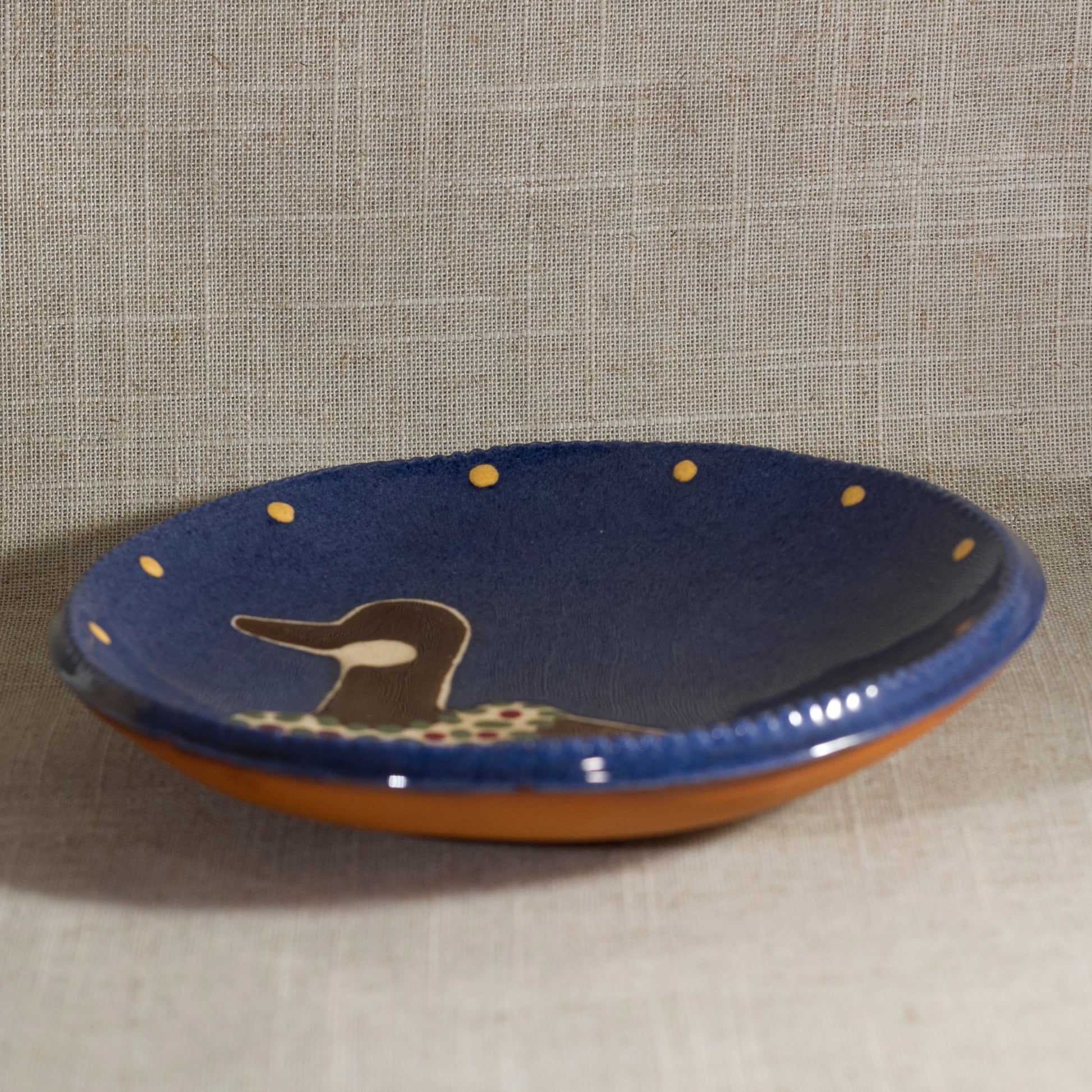 EARTHEN VESSEL CINCINNATI OHIO Christmas Goose Dish Circa 1986