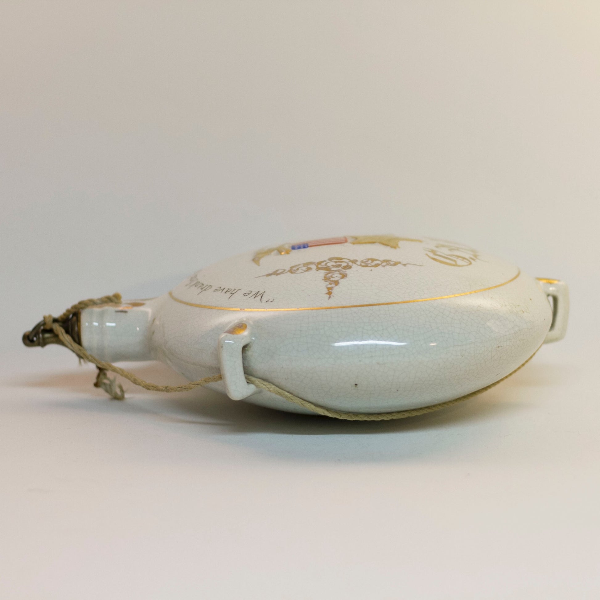 GRAND ARMY OF THE REPUBLIC (G.A.R.) Civil War Veteran CERAMIC CANTEEN Circa Late 1800s Side 2