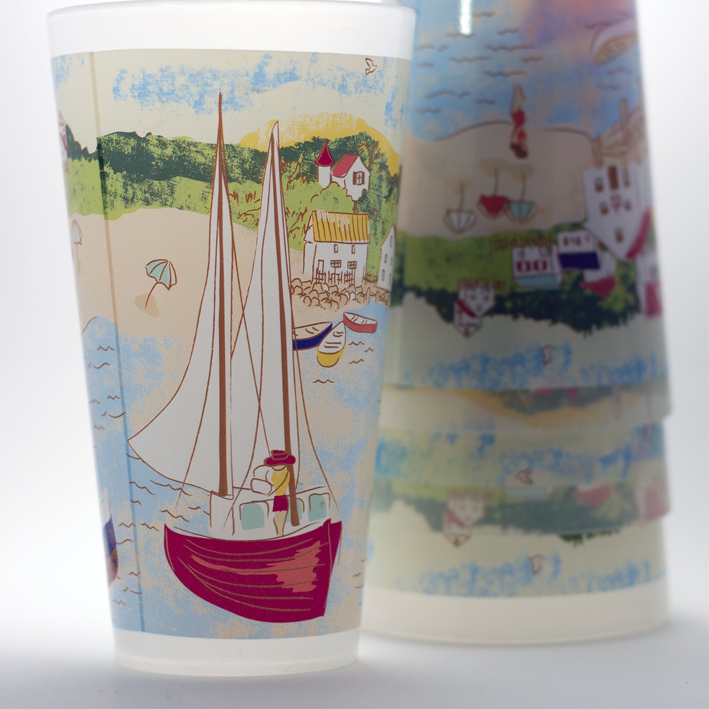NANTUCKET COLLECTION Service for 4 | Plates & Tumblers 8-Piece Set