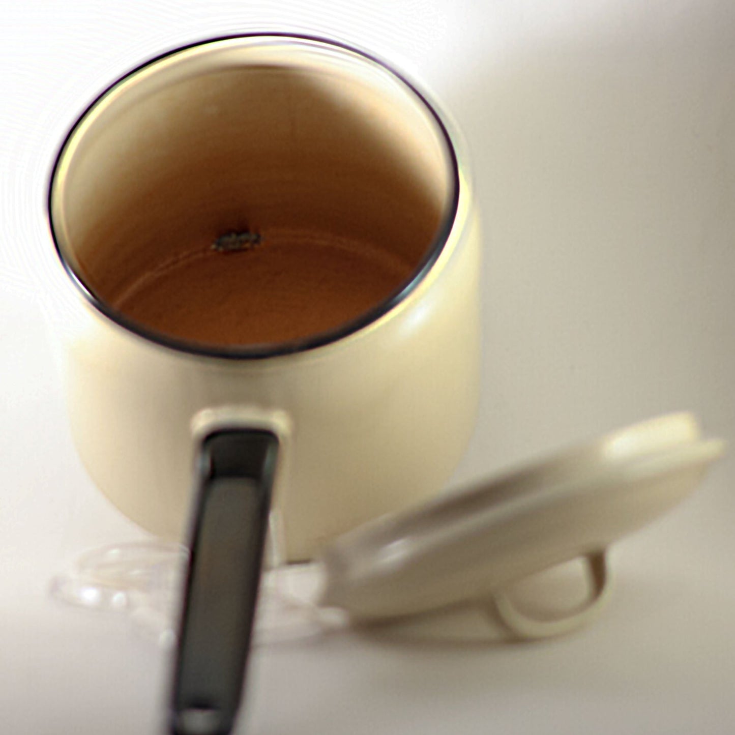 ENAMELWARE DOUBLE BOILER Beige with Black Handles Circa 1940s