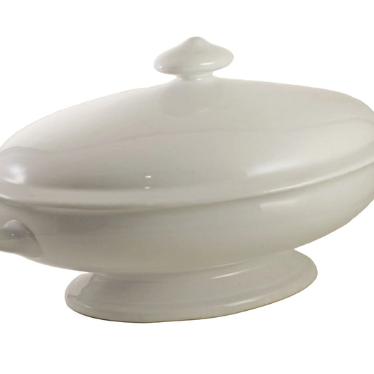 COVERED VEGETABLE BOWL by Henry Meakin Pottery of Cobridge, England Circa 1875 (2)