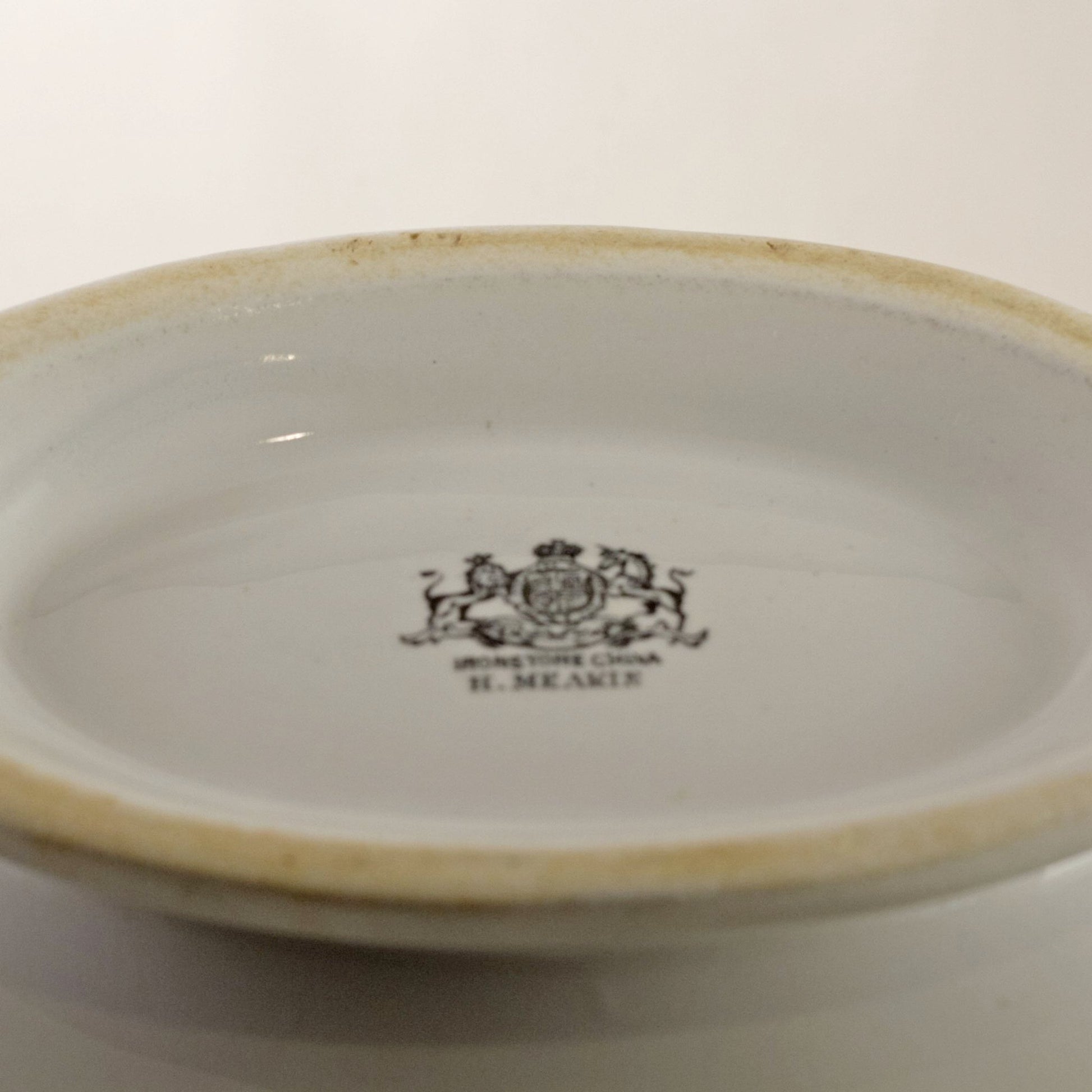 COVERED VEGETABLE BOWL by Henry Meakin Pottery of Cobridge, England Circa 1875 (6)