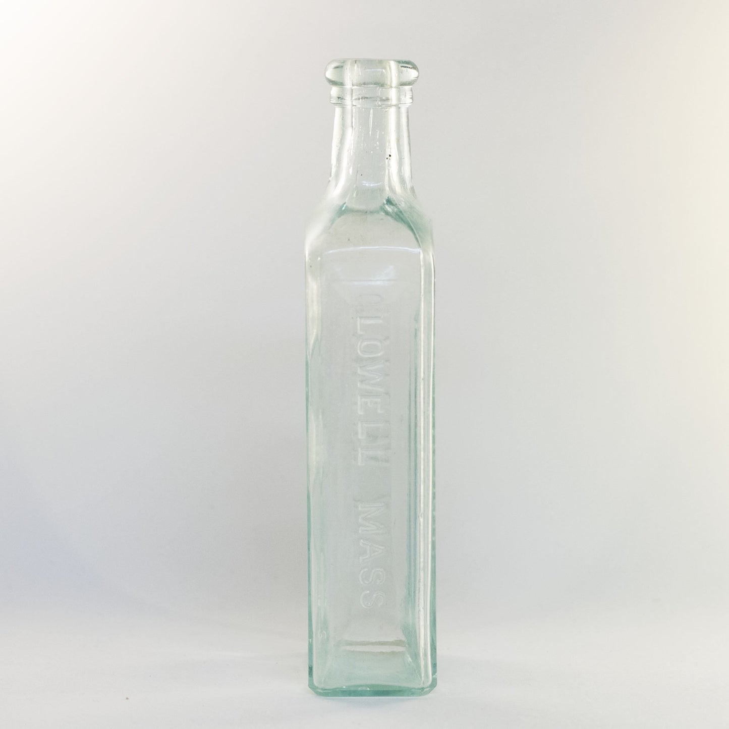 HOOD'S SARSAPARILLA APOTHECARIES Aqua Glass Bottle Lowell Massachusetts Circa 1878 - 1922