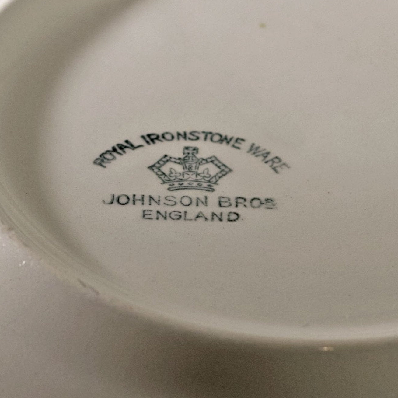 JOHNSON BROS IRONSTONE Antique Shallow Bowl Made in England Circa 1913+