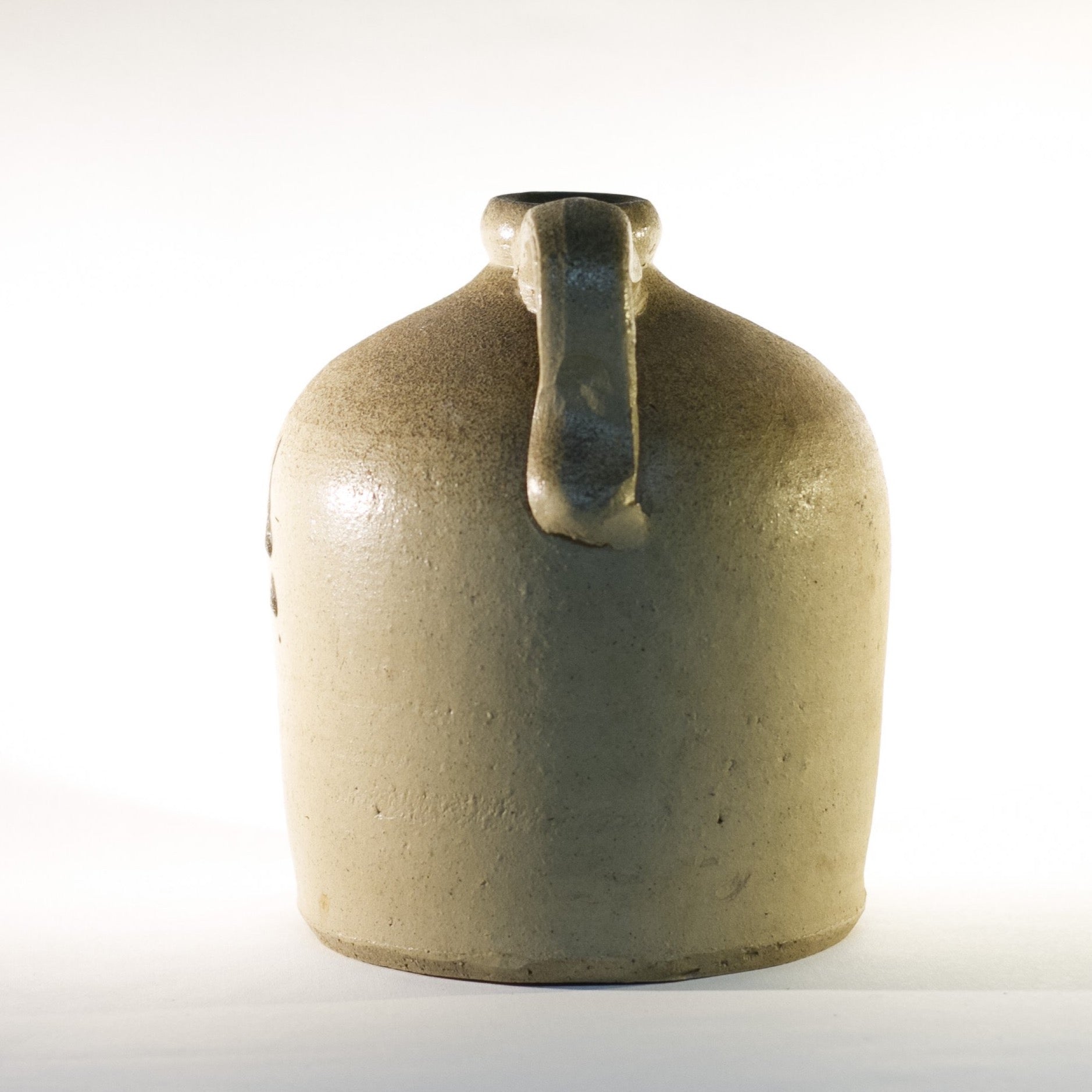 Vintage STONEWARE POTTERY JUG with Tobacco Spit Glaze Spot