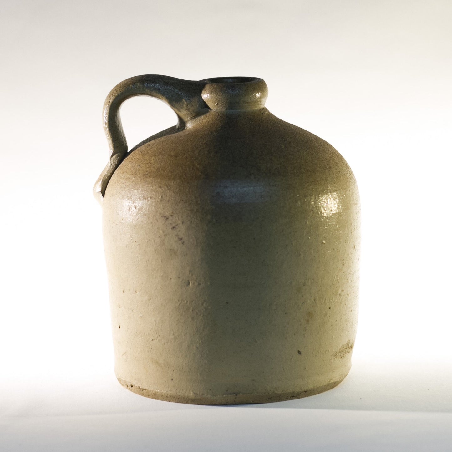 Vintage STONEWARE POTTERY JUG with Tobacco Spit Glaze Spot