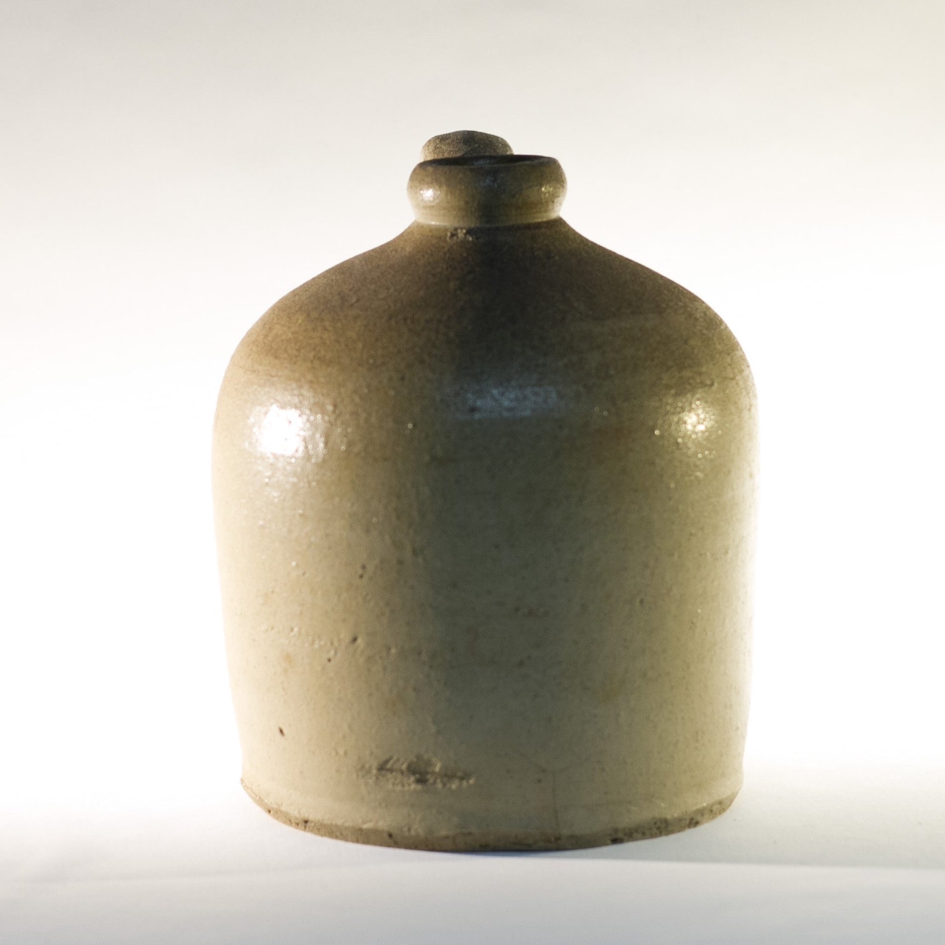 Vintage STONEWARE POTTERY JUG with Tobacco Spit Glaze Spot