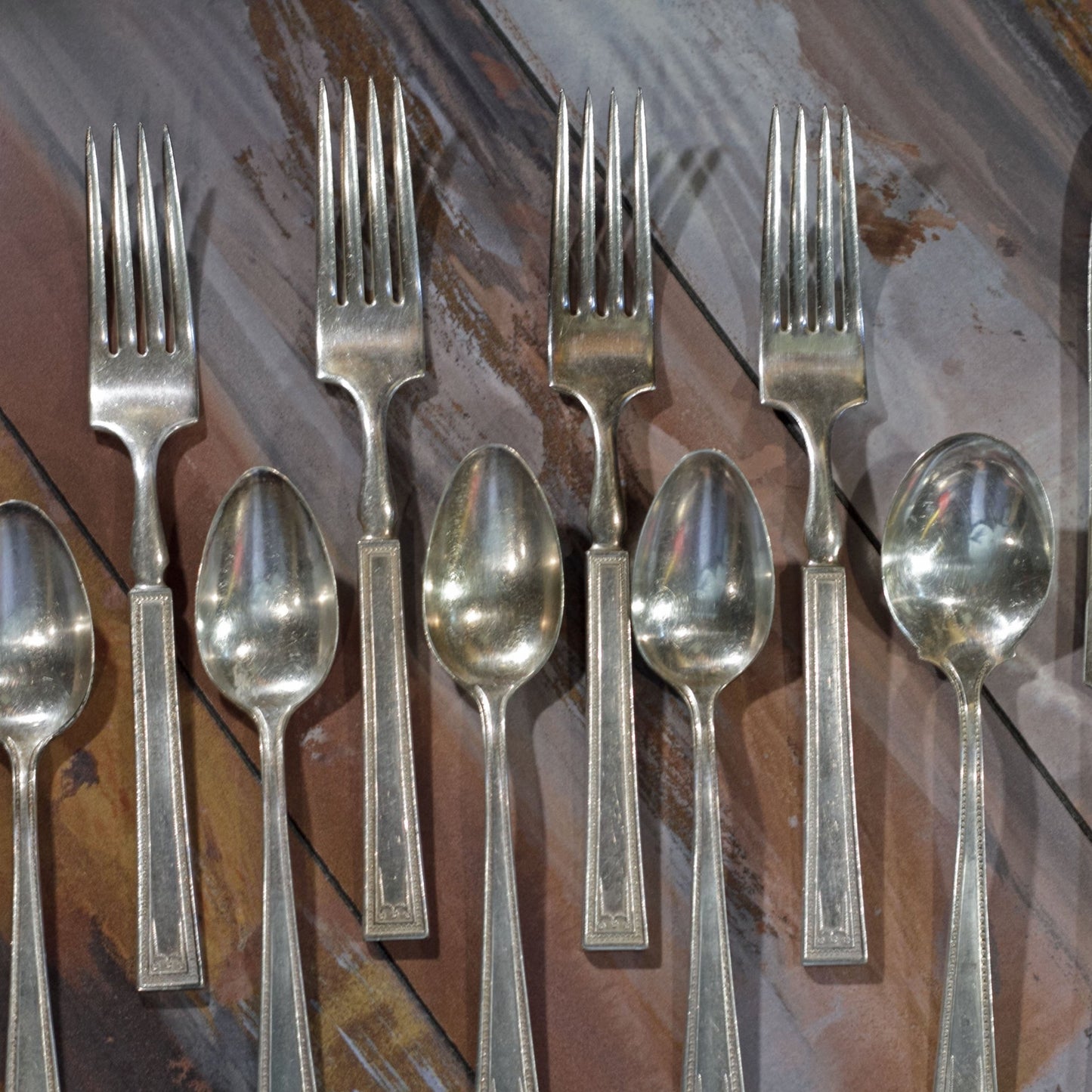 LADY HELEN SILVER SEAL SILVER PLATE by Yourex Four (4) Place Settings - Great Starter Set