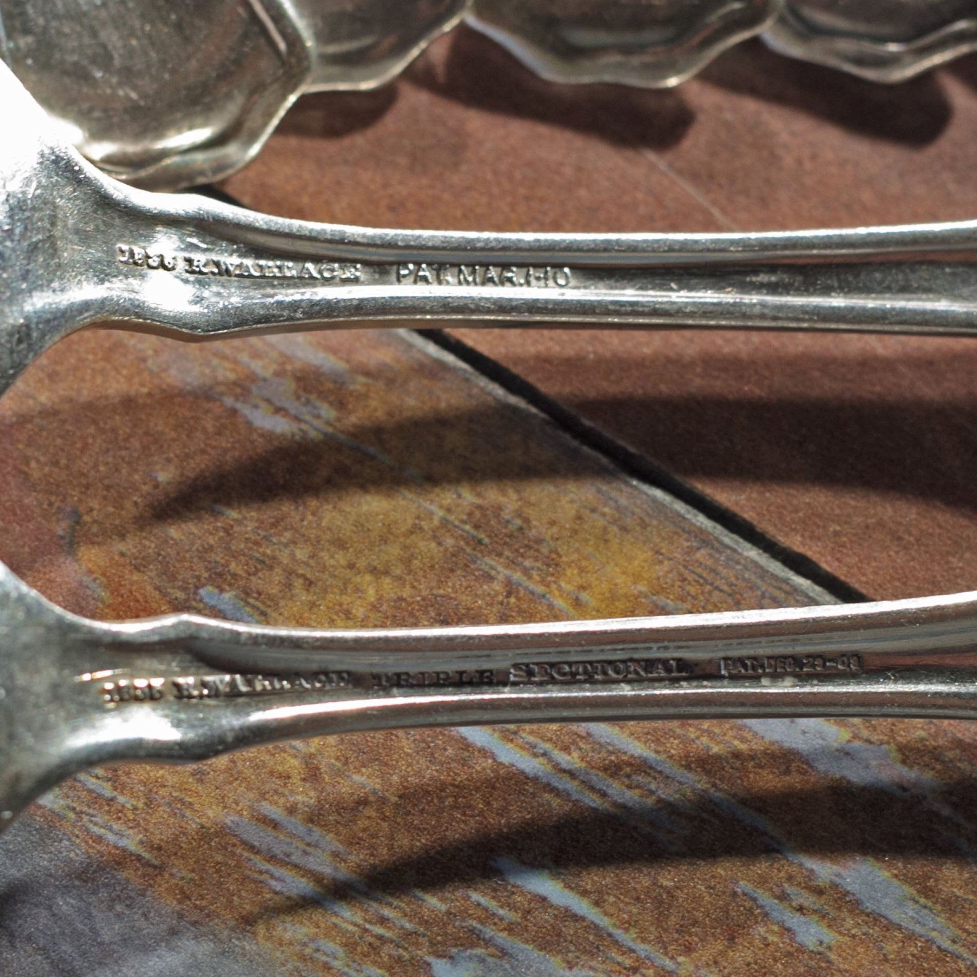 LAUREL SILVER PLATE TEASPOONS by 1835 R. Wallace Silver Lot of Ten (10)