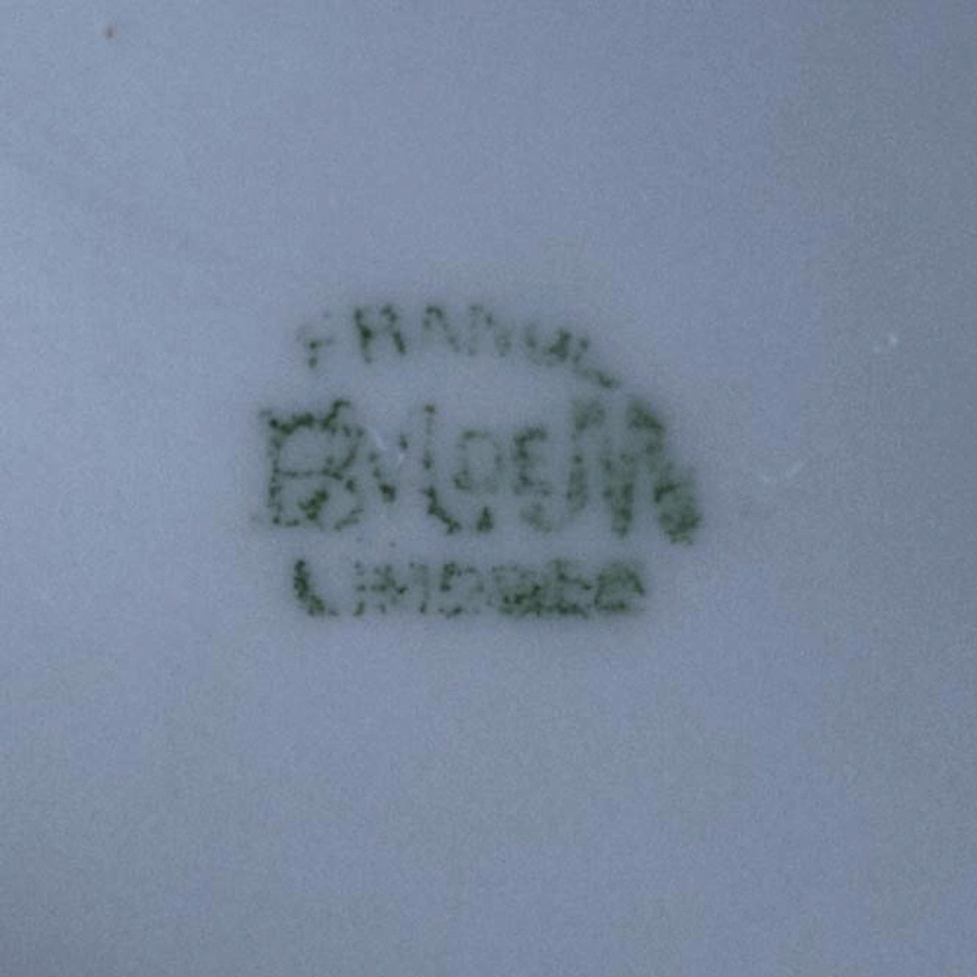 BoeM LIMOGES PORCELAN PLATE Hand Painted Plate with Strawberries Circa 1908 - 1914