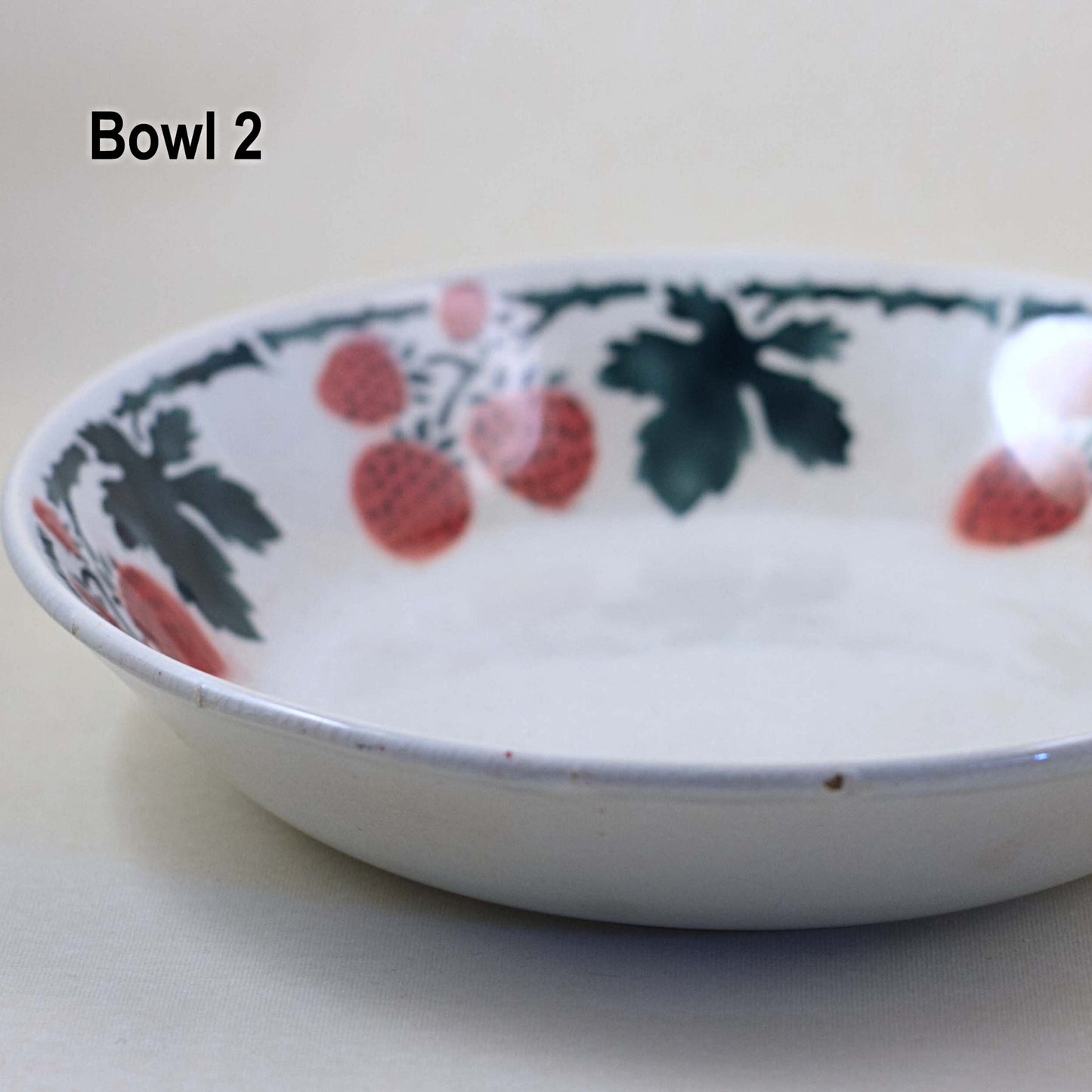 LUNÉVILLE FAIENCE SERVING BOWL SET Circa Late 19th/Early 20th Century Rare Strawberries Pattern