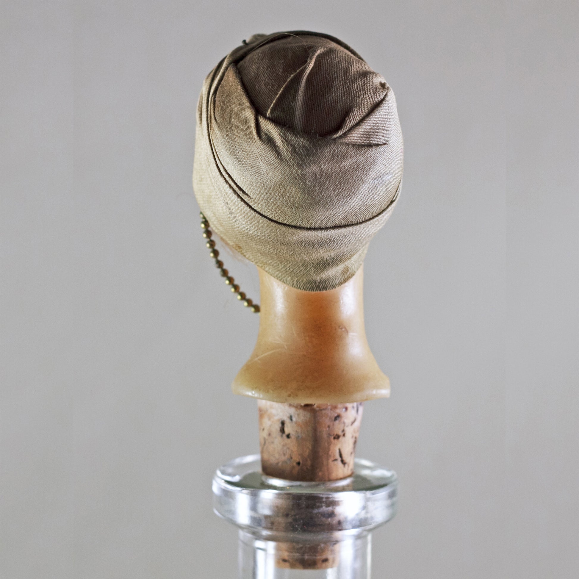 FRENCH MANNEQUIN HEAD Bottle Stopper Art Deco Circa 1920s RARE