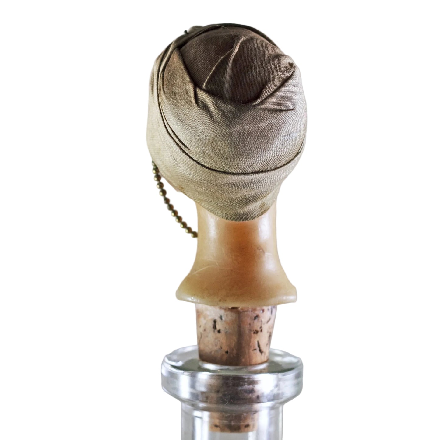 FRENCH MANNEQUIN HEAD Bottle Stopper Art Deco Circa 1920s RARE