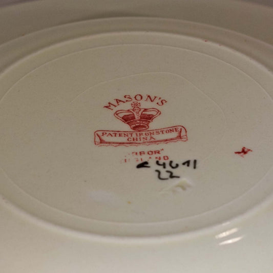 MASON'S PATENT IRONSTONE Rimmed Soup Bowl in Arbor Pattern (7)