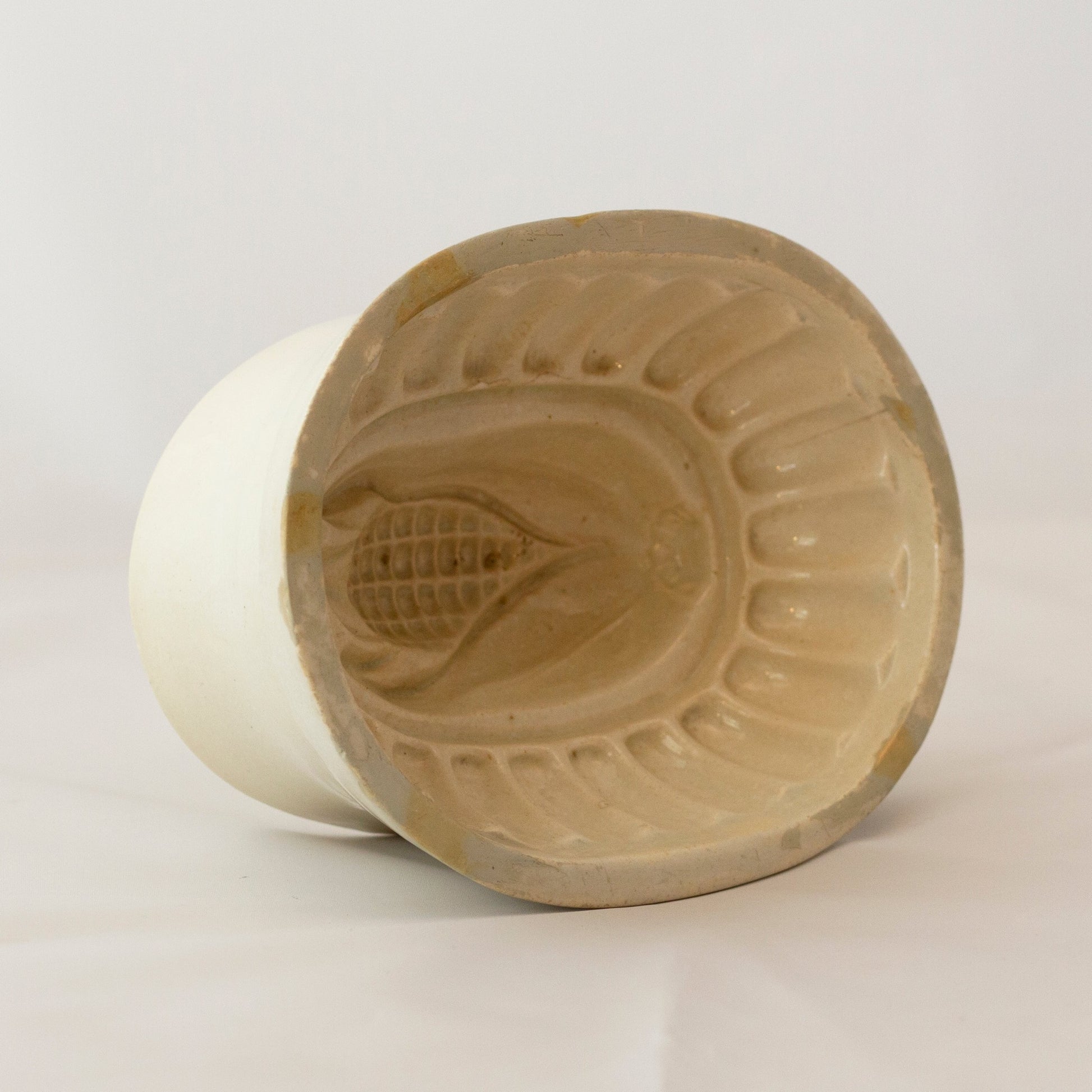 EAR OF CORN DESIGN Antique Ironstone Oval Mold Circa Late 19th Century (2)