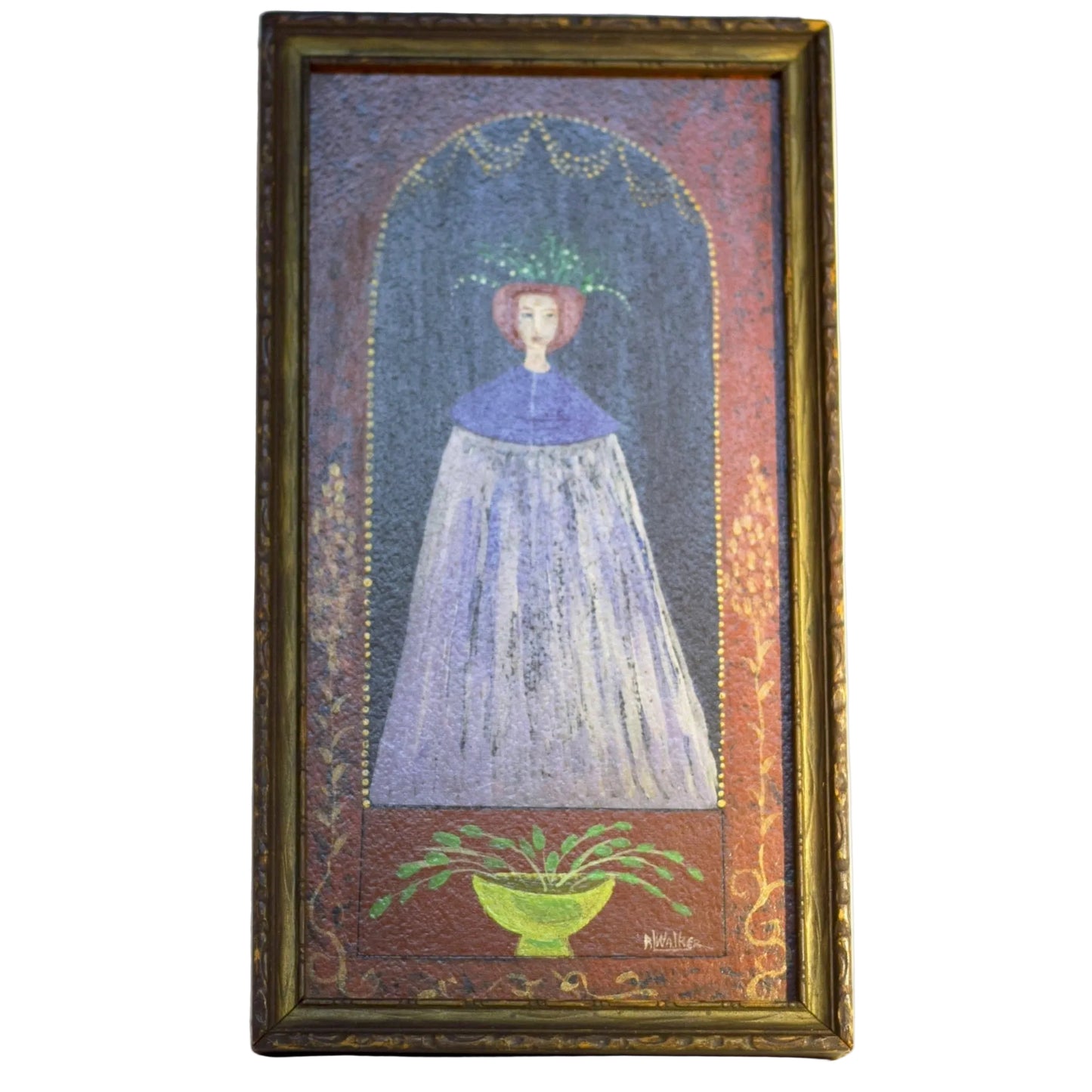 Original Acrylic of CATHOLIC NOVICE by ROBERT LEE WALKER Cincinnati Ohio