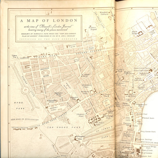 JOURNAL DE LONDRES DE BOSWELL : 1762 - 1763 ©1950 Édité par Frederick A. Pottle Première édition