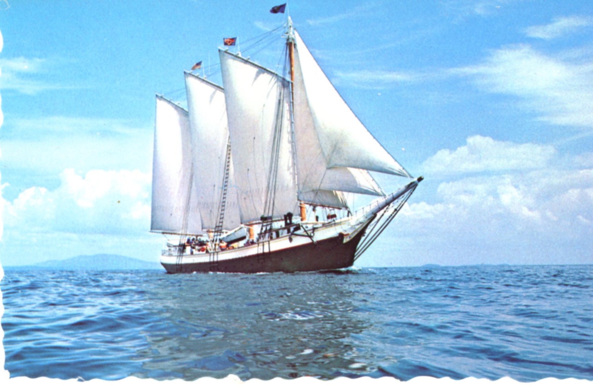 Victory Chimes Schooner, MAINE COAST Vintage Postcard ©1970's