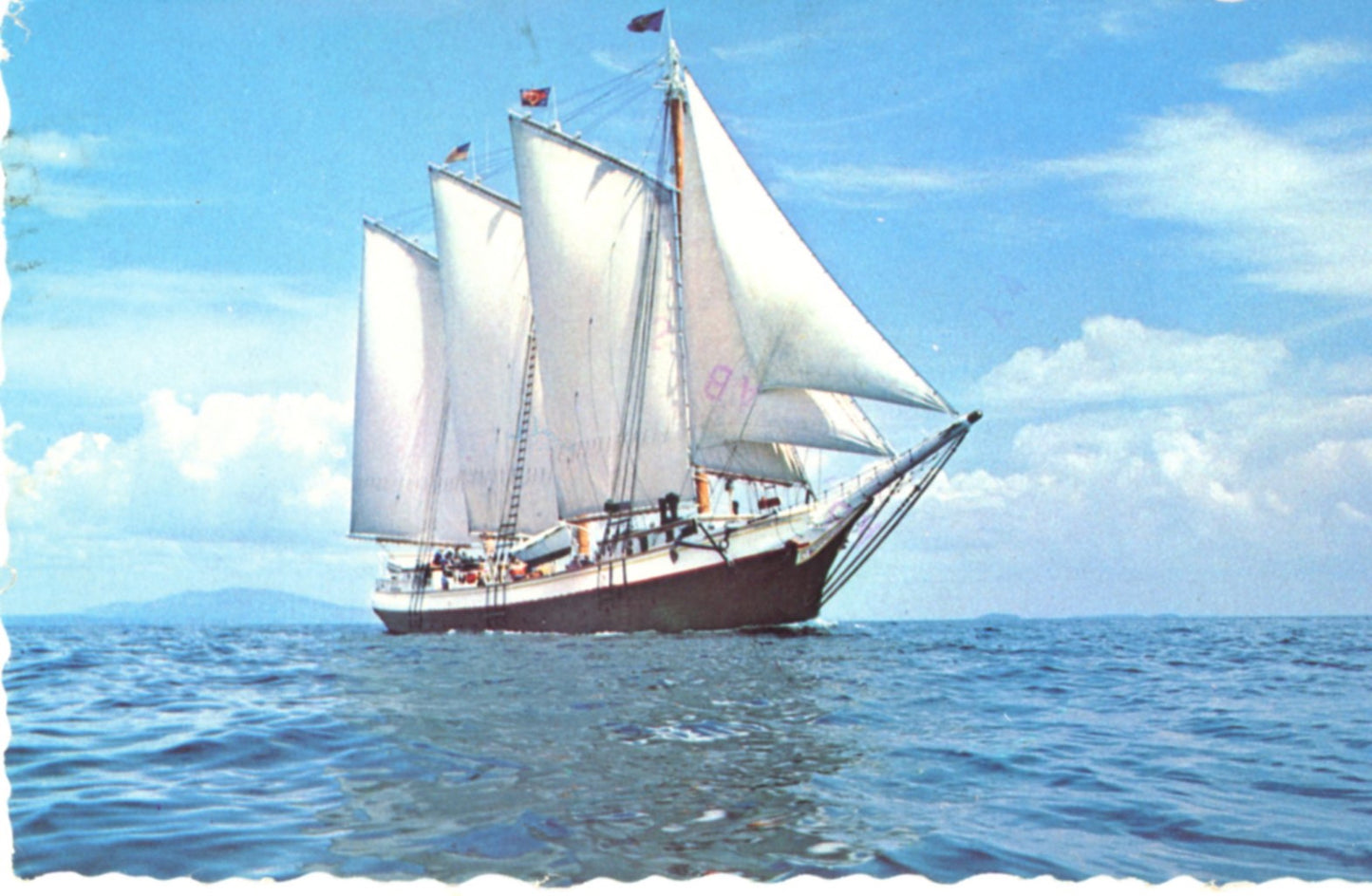 Victory Chimes Schooner, MAINE COAST Vintage Postcard ©1970's Posted