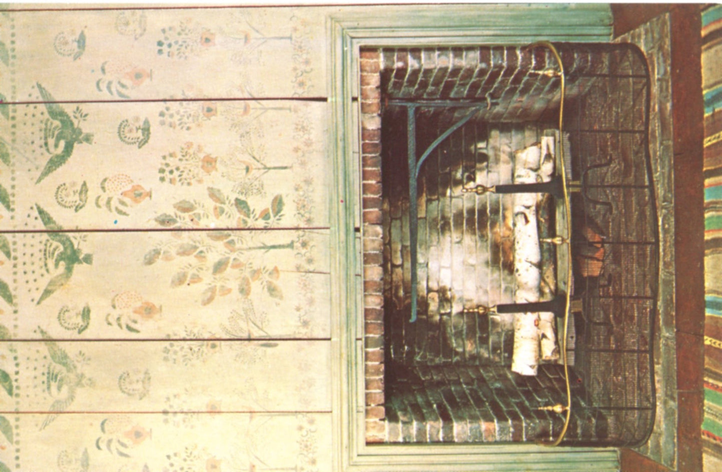 Stencil House Parlor Hearth, Shelburne Museum SHELBURNE VERMONT Vintage Postcard