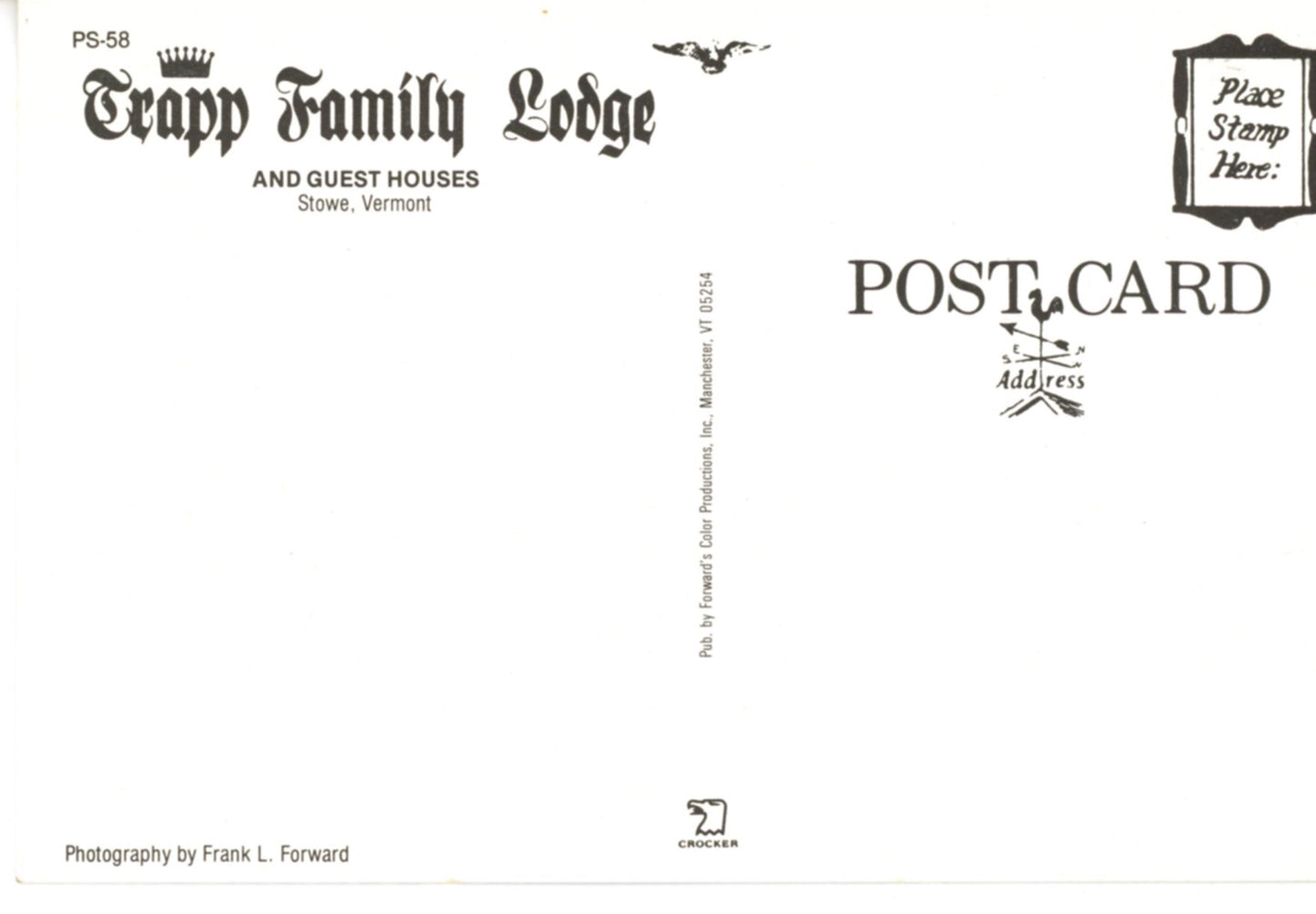 Trapp Family Lodge and Guest Houses STOWE VERMONT Aerial Photo Taken in Fall Months Large Postcard 6" x 4"