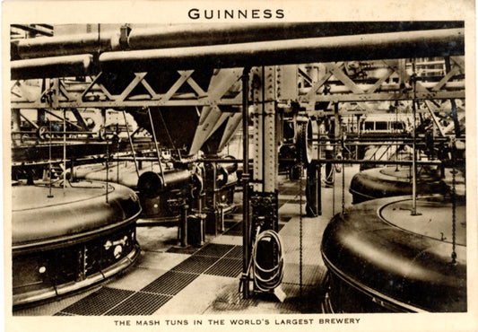 Guinness World's Largest Brewery DUBLIN IRELAND Mash Tuns Vintage Linen Postcard ©1940's