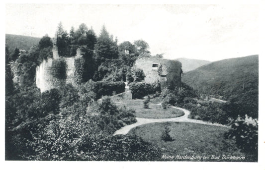 Ruine Hardenburg bei BAD DÜRKHEIM GERMANY Real Photo Postcard
