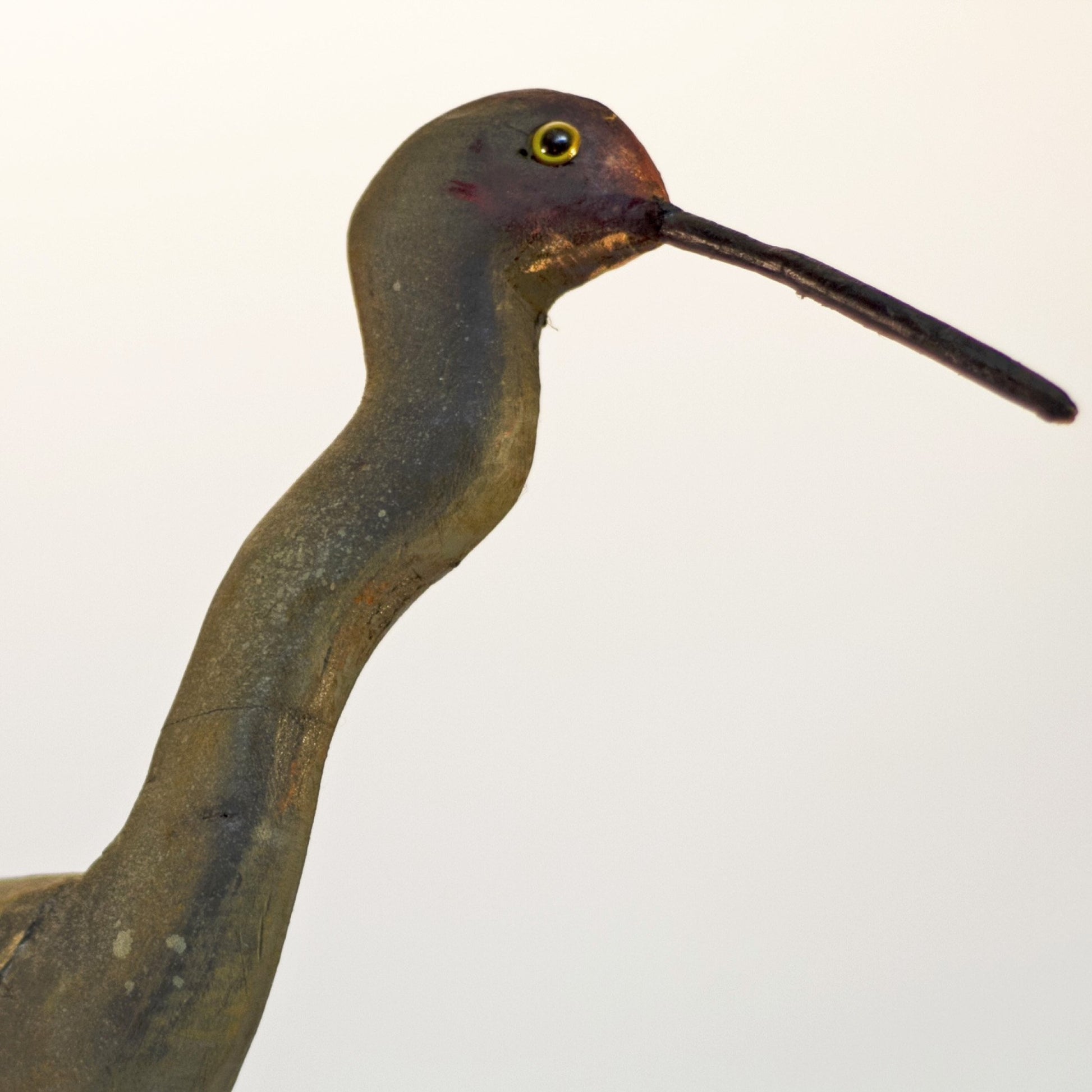 Signed Hand Carved and Painted Folk Art REDDISH EGRET SHOREBIRD 14” Tall by AL SCHATZLE